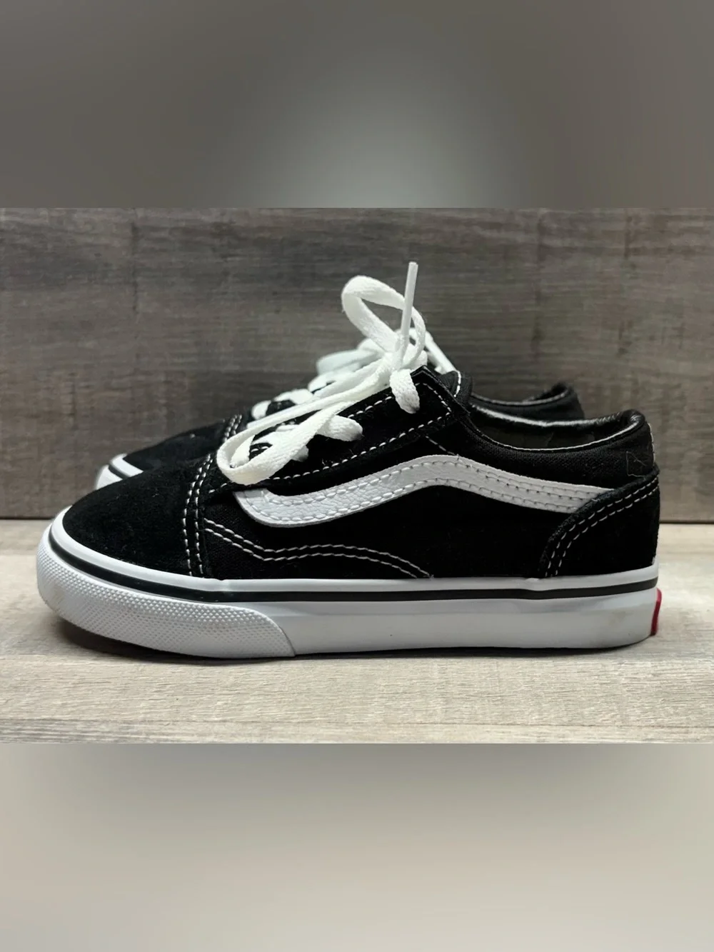 Vans Kids Black and White Old Skool Sneakers - Picture 2 of 7